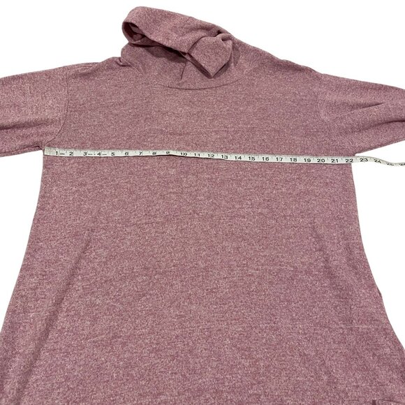 Anthropologie‎ Maeve Knit Cowl Neck Tunic Sweater Heathered Pink Size M - Picture 7 of 8